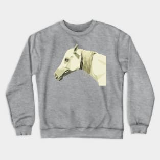 Head of white horse Crewneck Sweatshirt